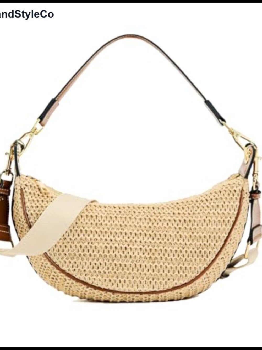 Straw Crossbody Bag for Women Woven Hobo Purse Summer Beach Adjustable Strap